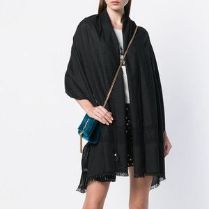 Saint Laurent Logo Cashmere/Silk Scarf